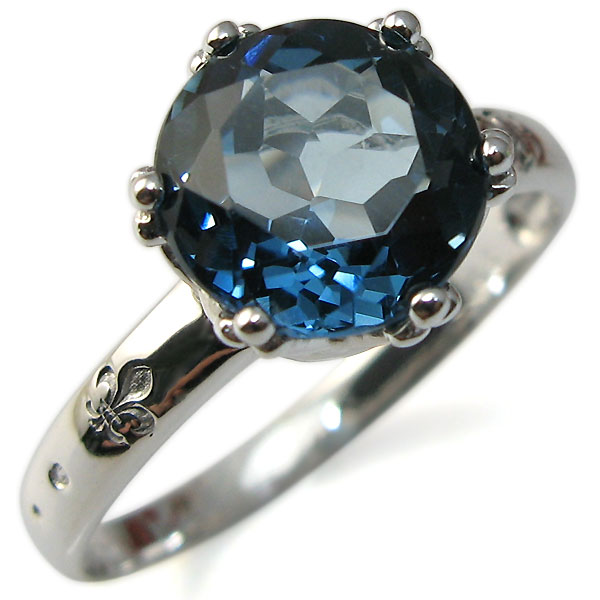 楽天市場】ロンドンブルートパーズ・リング・大粒・リング・10金・指輪