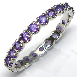 楽天市場】アメジスト フルエタニティリング 18金 18k ピンキーリング