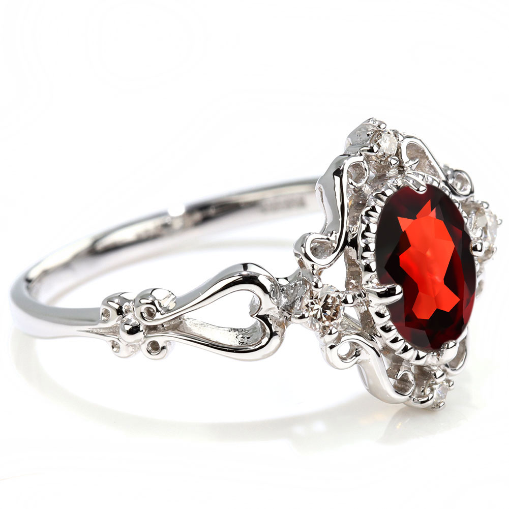 楽天市場】指輪 シルバー ガーネット リング SV925 ガーネットリング 1