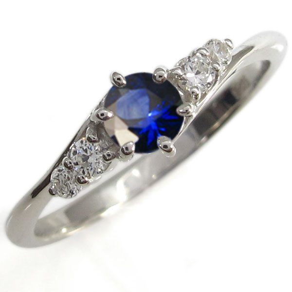 楽天市場】サファイアリング シンプルリング K10 指輪 一粒 : PLEJOUR