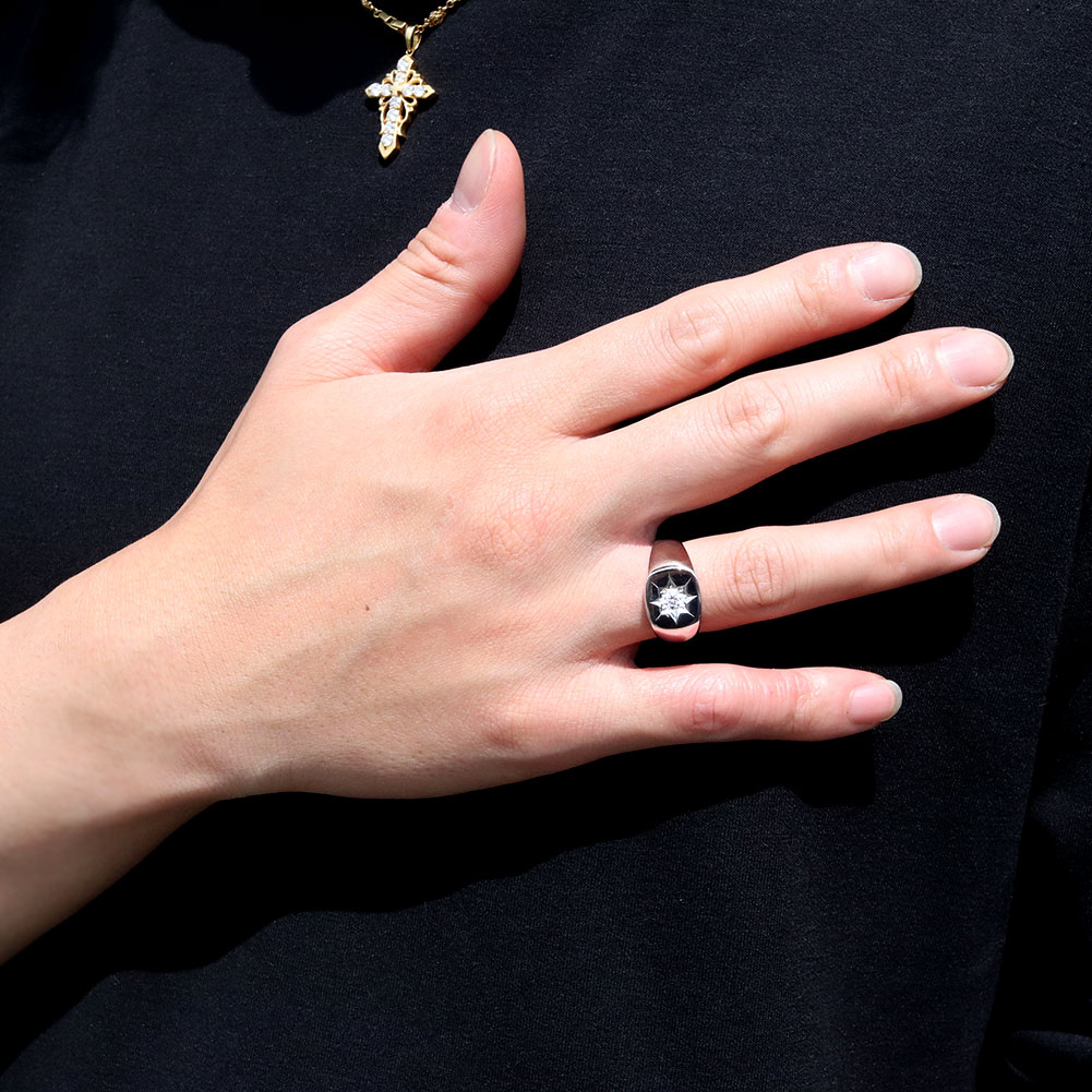 楽天市場】サファイア リング 18金 メンズ 9月誕生石 指輪 ゴールド