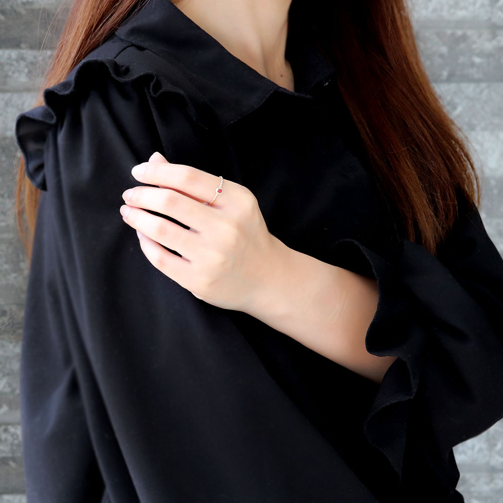 楽天市場】レッドスピネル リング k18 指輪 レディース 18金 18k