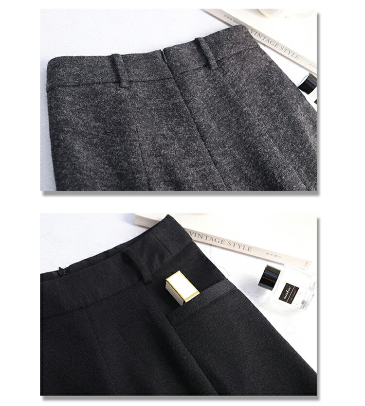 CRESCENT ガウチョパンツ ウール ブラック ジャガード織り 楽天市場