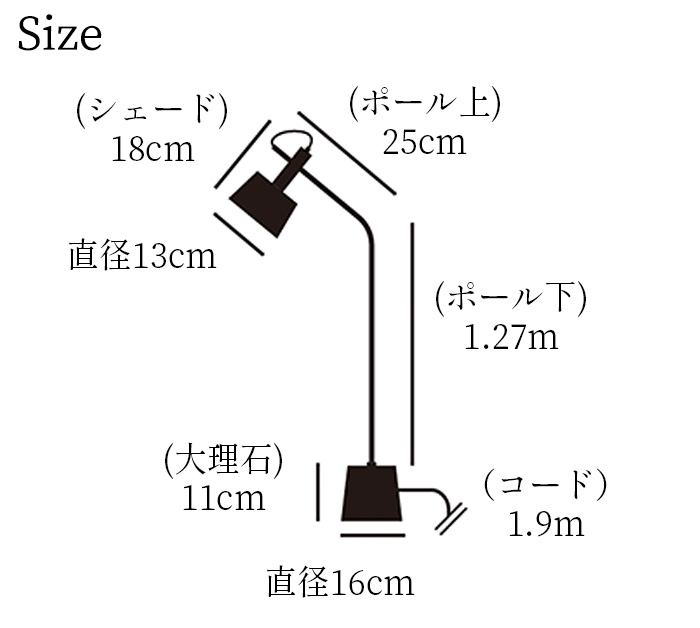 楽天市場】フロアライト おしゃれ 間接照明 LED 対応 P5倍 送料無料