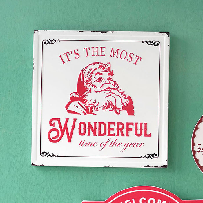 楽天市場】クリスマス 飾り 壁掛け おしゃれ CMブリキサインボード