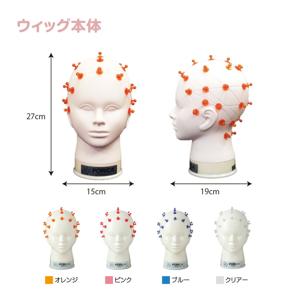 楽天市場】ポリカトレーニングウィッグセット 美容教育 美容師 道具
