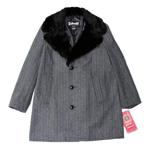 楽天市場】gm/Schott ショット コート ウールコート メンズ ボア襟付き