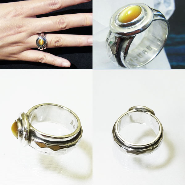 楽天市場】タイガーアイ 虎目石 シルバーリング【受注製作】シルバー