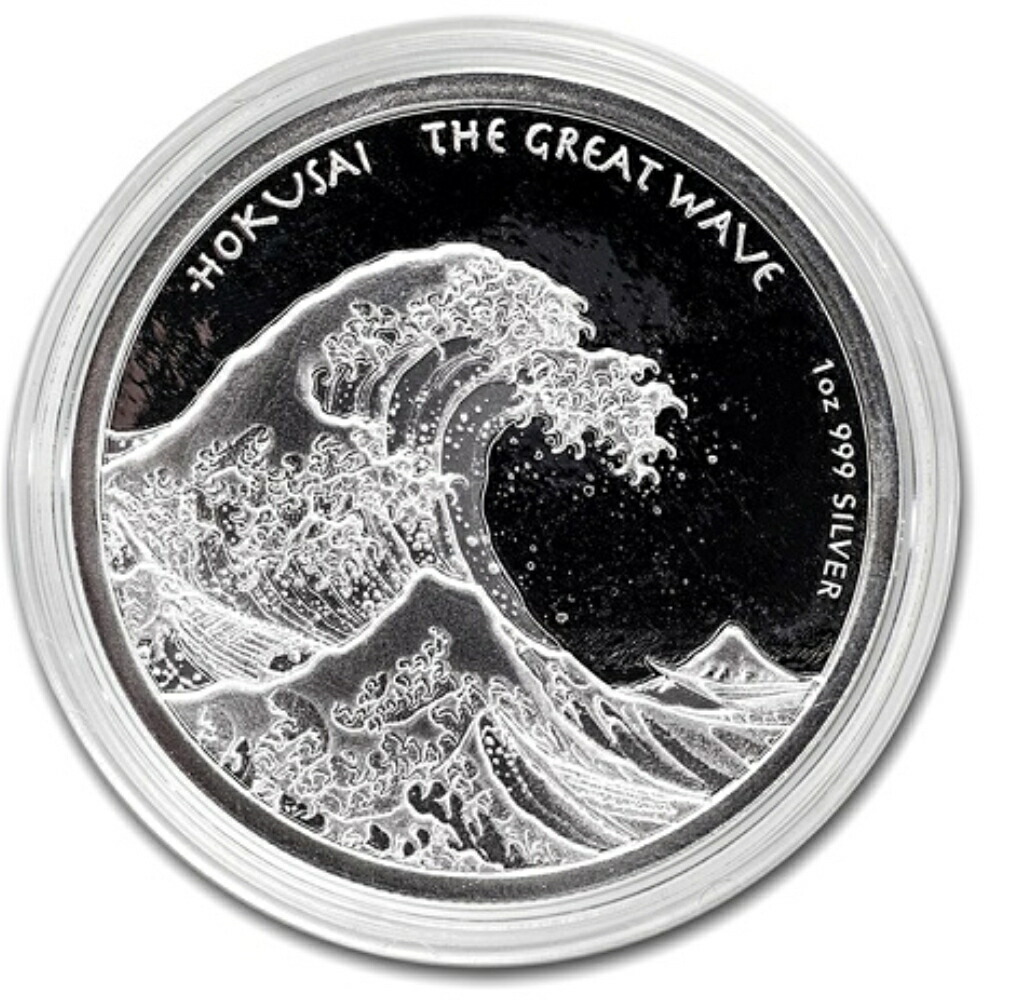 楽天市場】【新品】純銀コイン 葛飾北斎「富獄三十六景・神奈川沖浪裏
