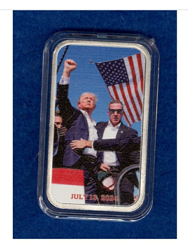 楽天市場】【純銀 99.9％】 シルバーバー「トランプ FIGHT!」 1オンス