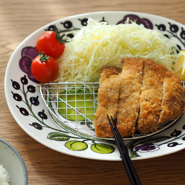 楽天市場】アラビア パープル パラティッシ オーバルプレート 22×25cm