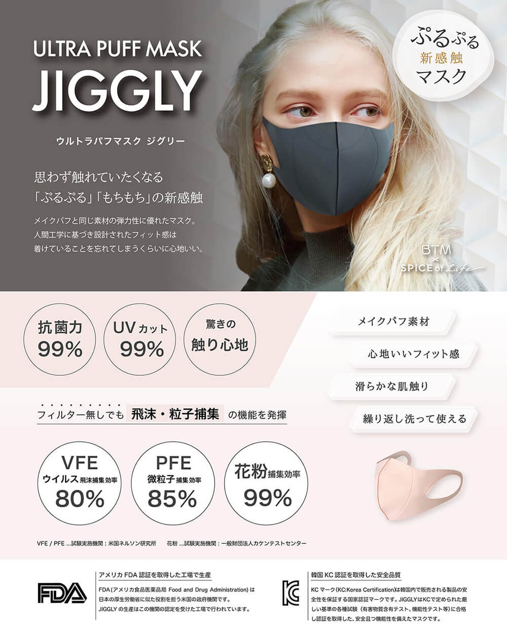 楽天市場】ジグリーマスク JIGGLY セール マスク 洗える ウルトラパフ