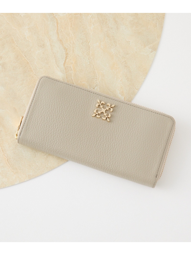 楽天市場】モノグラムプレートラウンドジップウォレット russet