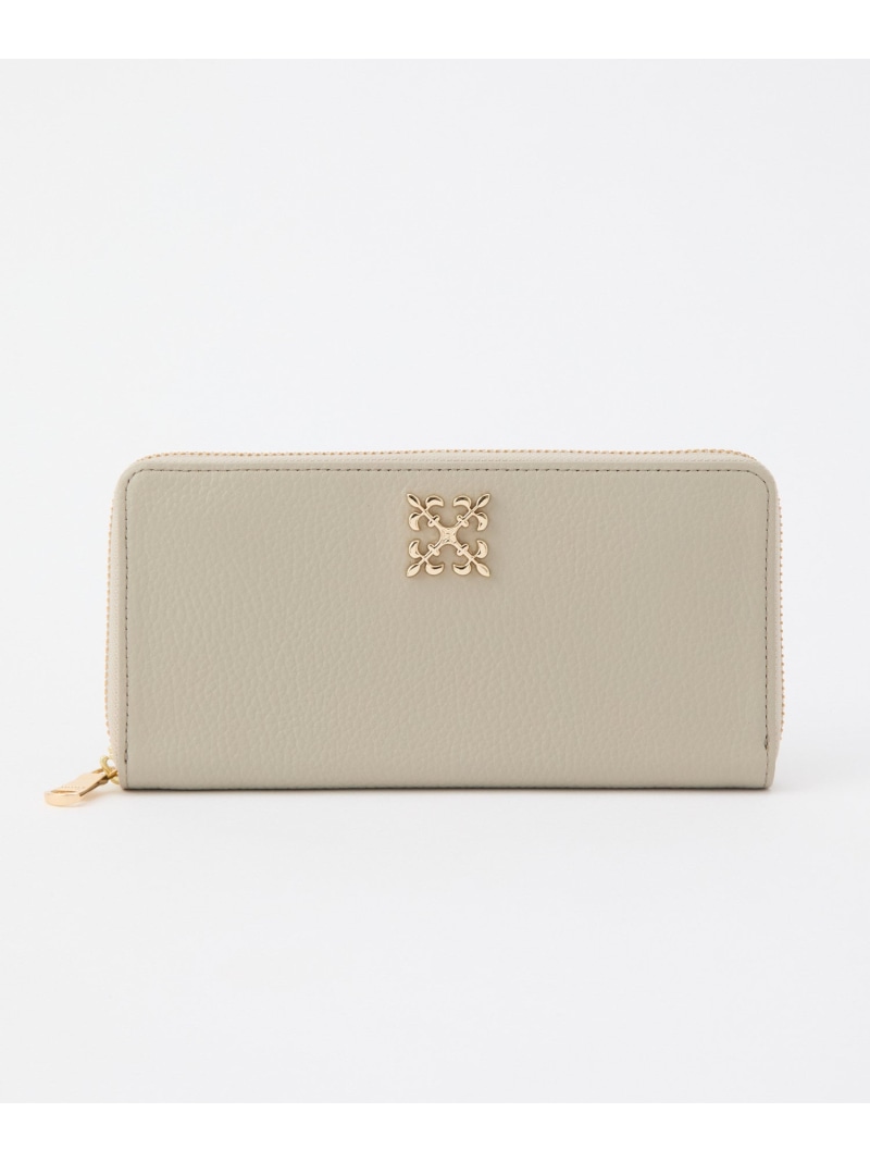 楽天市場】モノグラムプレートラウンドジップウォレット russet