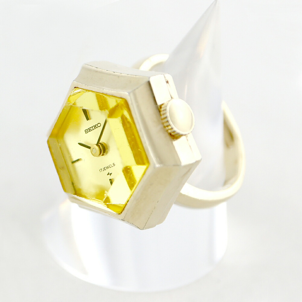 楽天市場】SEIKO セイコー リングウォッチ カットガラス 11-768A 金