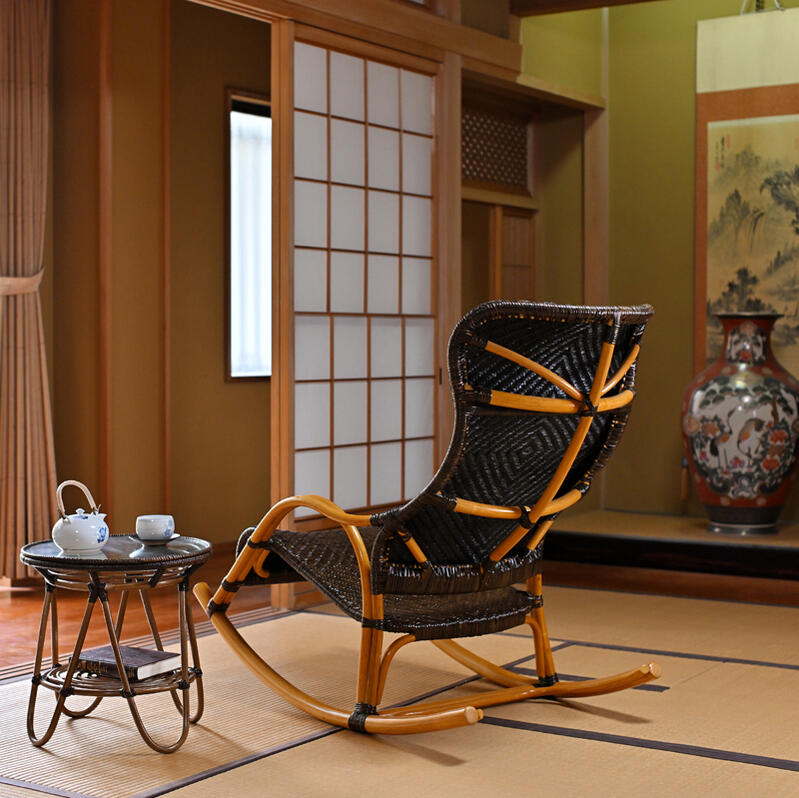 楽天市場】ロッキングチェア ラタン 籐製 パーソナルチェア 肘掛け