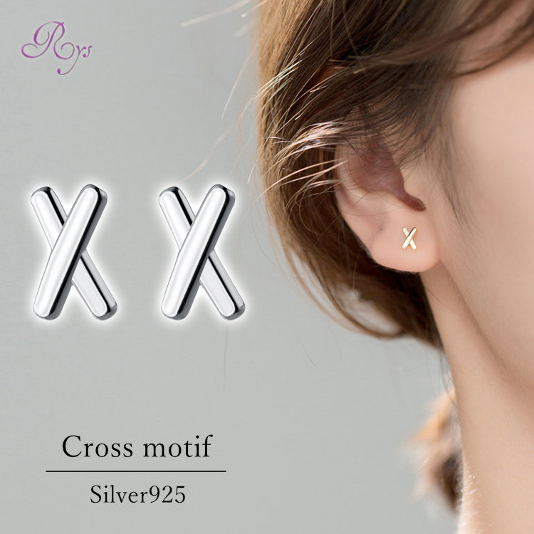 楽天市場】ピアス クロス 小さい シンプル 軟骨 金属アレルギー