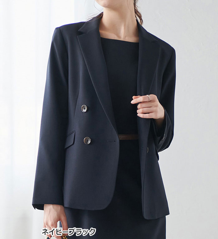 楽天市場】洗えるダブルブレストジャケット レディース 秋 冬 トップス