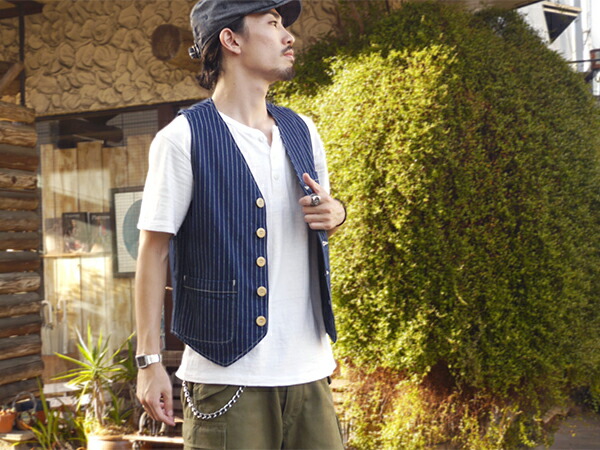 楽天市場】フェローズ Pherrow's ワークベスト PV1-W ウォバッシュ