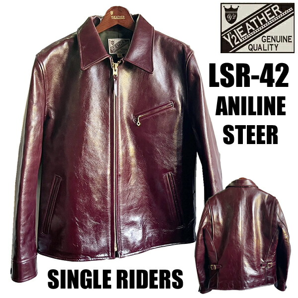 楽天市場】Y'2 LEATHER ワイツーレザー シングルライダース LSR-42