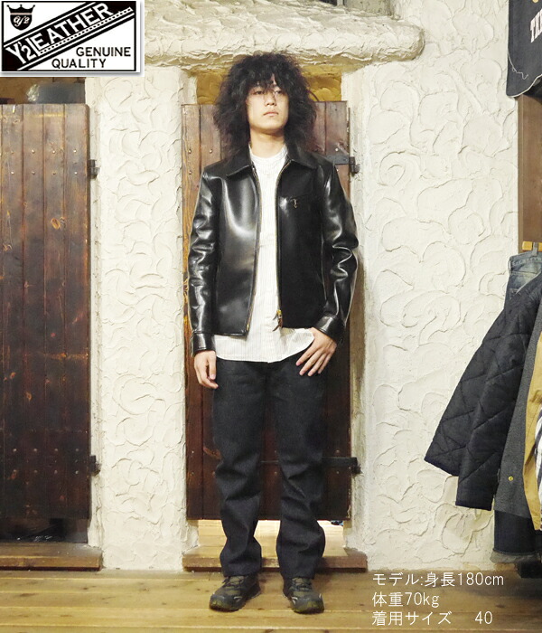 楽天市場】Y'2 LEATHER ワイツーレザー シングル ライダース HR-42