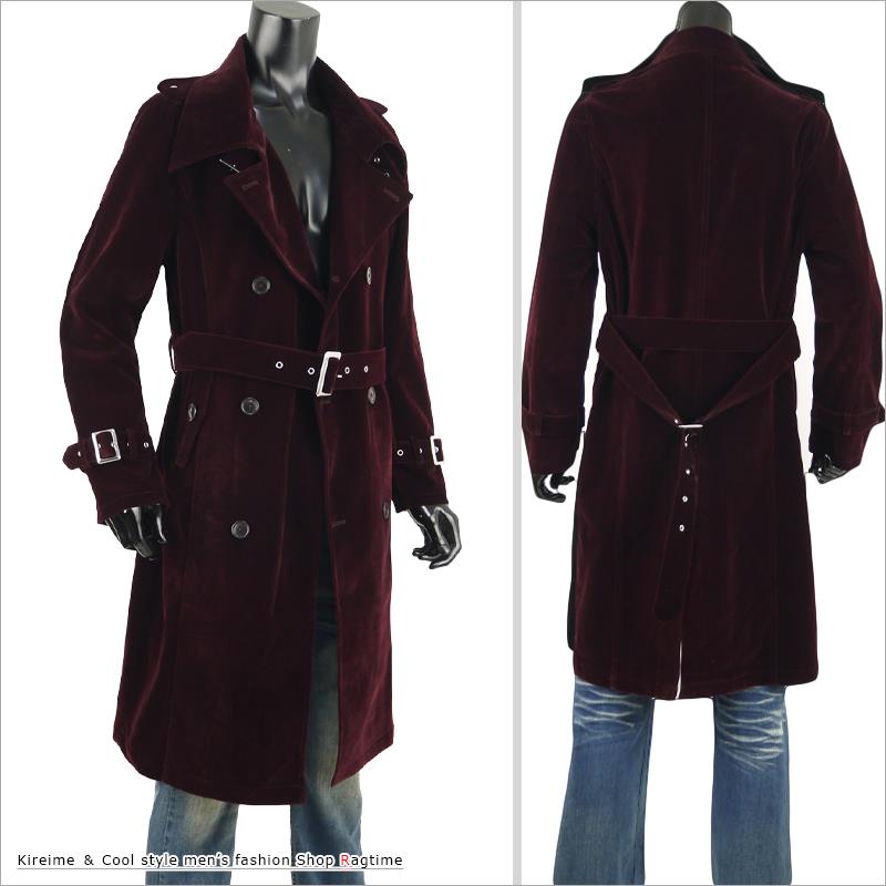 楽天市場】トレンチコート メンズ ロングコート 冬 厚手 ベロア