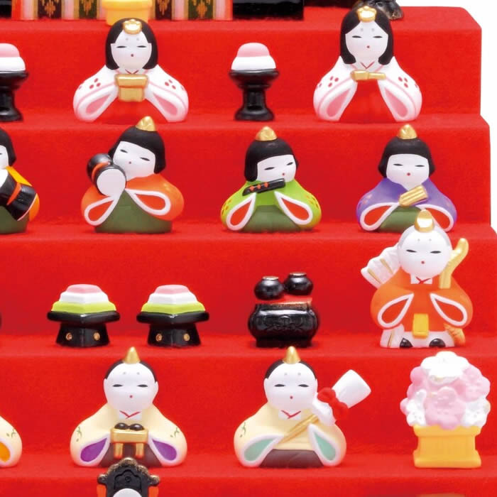 楽天市場】【錦彩 花かざり雛（七段飾り・15人）】立て名札プレゼント