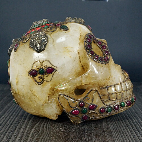 楽天市場】【一点物】チベット密教 チベタンスカル（骸骨） ヒマラヤ