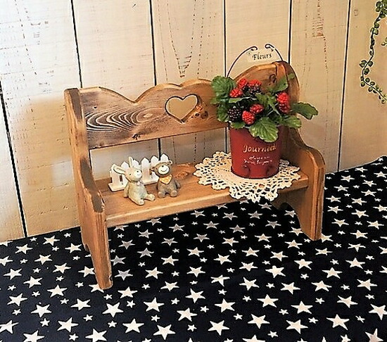 楽天市場】カントリードールベンチ 幅32cm RFS-6花台 ドール台 飾り棚