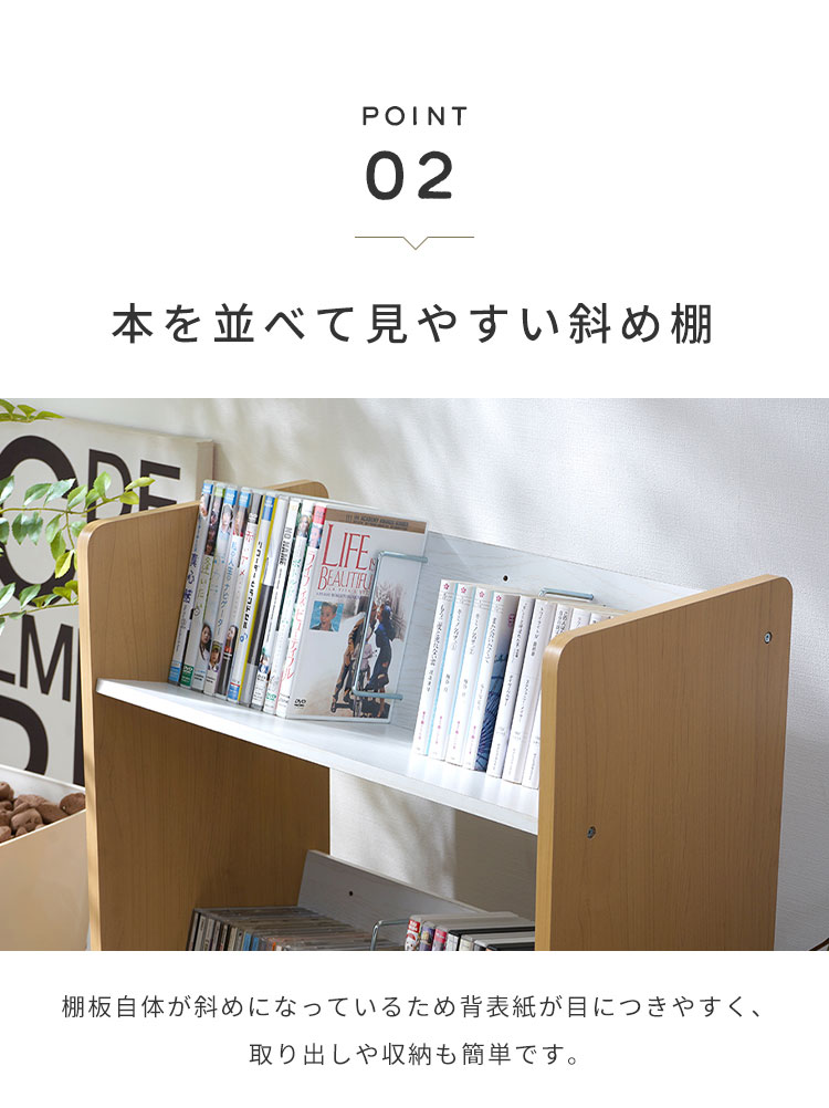 楽天市場】ファイルワゴン 2段 ファイルラック キャスター付き 斜め棚