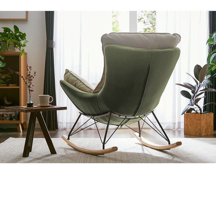 楽天市場】ロッキングチェア リラックス 1人掛け 幅80cm おしゃれ 北欧