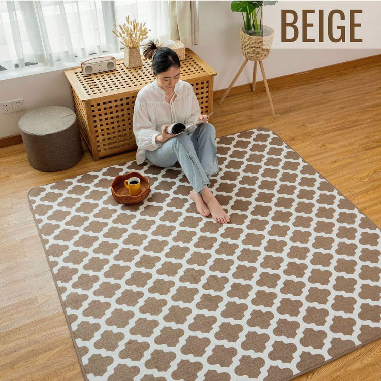 楽天市場】モロッカン柄 ラグ マット 185×240cm 洗える 厚手 北欧