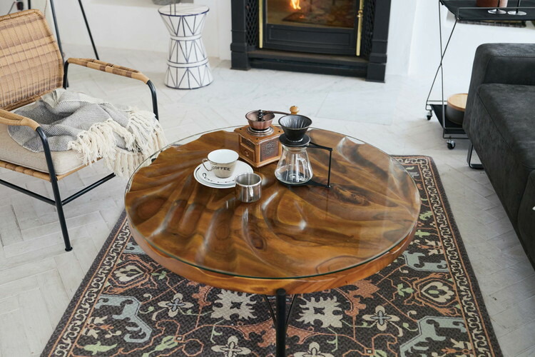 楽天市場】センターテーブル ローテーブル 円形 高級感 ラウンド