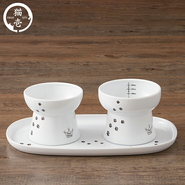 楽天市場】猫壱 ハッピーダイニング3点セット 脚付きフードボウルL