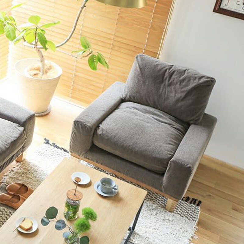 楽天市場】1人掛けソファー folk／NA 北欧 ナチュラル ファブリック