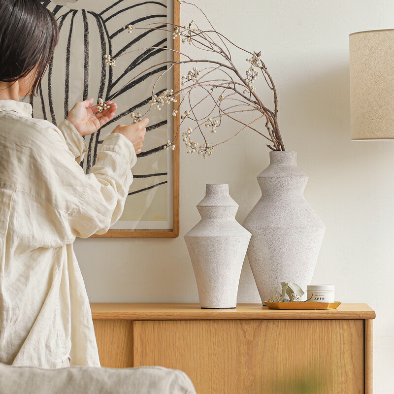 楽天市場】フラワーベース Linea リネア Lサイズ ホワイト 直径20cm 高