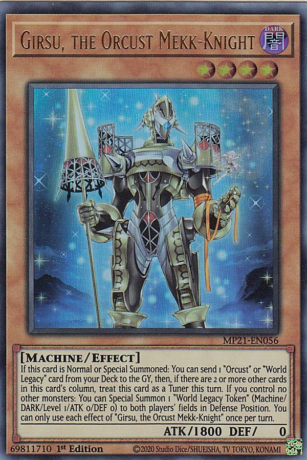 楽天市場】遊戯王 MP21-EN056 宵星の騎士ギルス Girsu, the Orcust