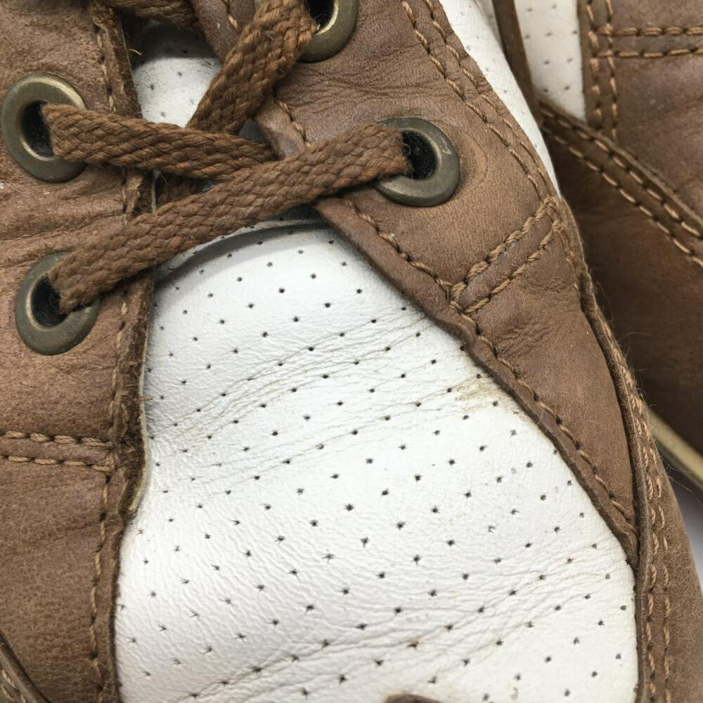 楽天市場】エコー ゴルフシューズ ブラウン×白 スパイクレス