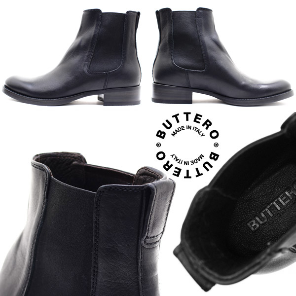 楽天市場】BUTTERO ブッテロ 日本正規品 B821 サイドゴアブーツ ネロ