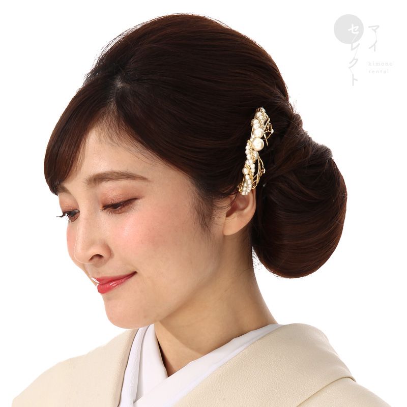 楽天市場】【留袖 かんざし ラインストーンパール】髪飾り 和装用 黒
