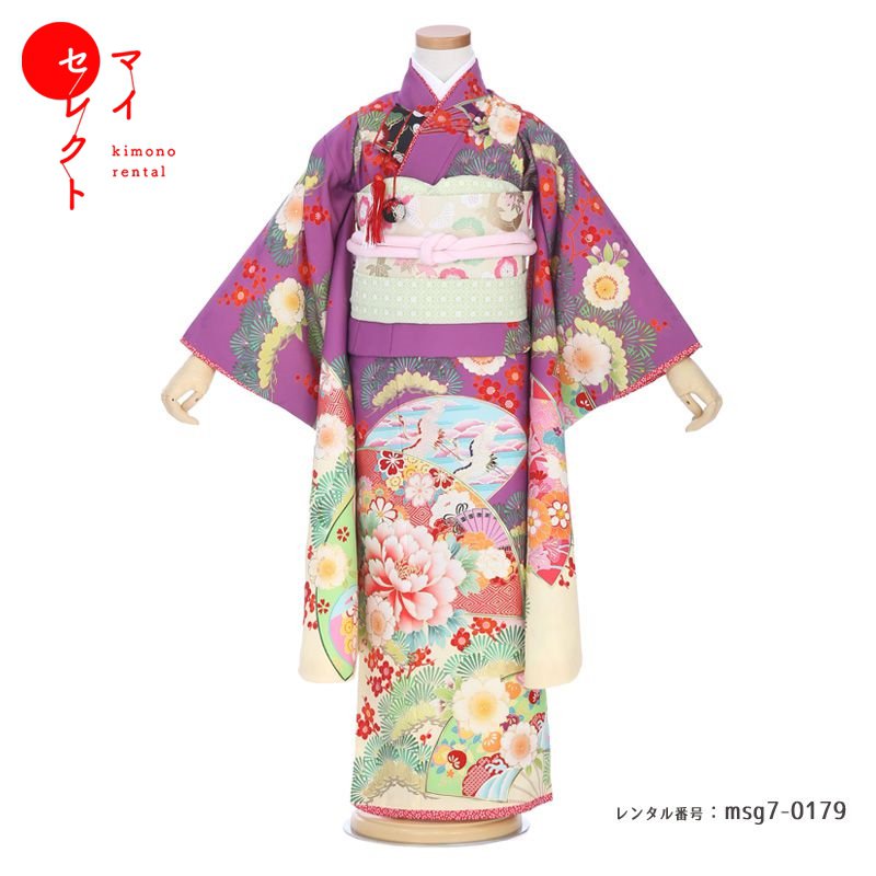 楽天市場】乙 葉 着物 七五三 紫の通販