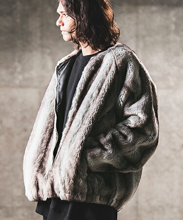 楽天市場】【GLIMCLAP(グリムクラップ)】Fake fur collarless design