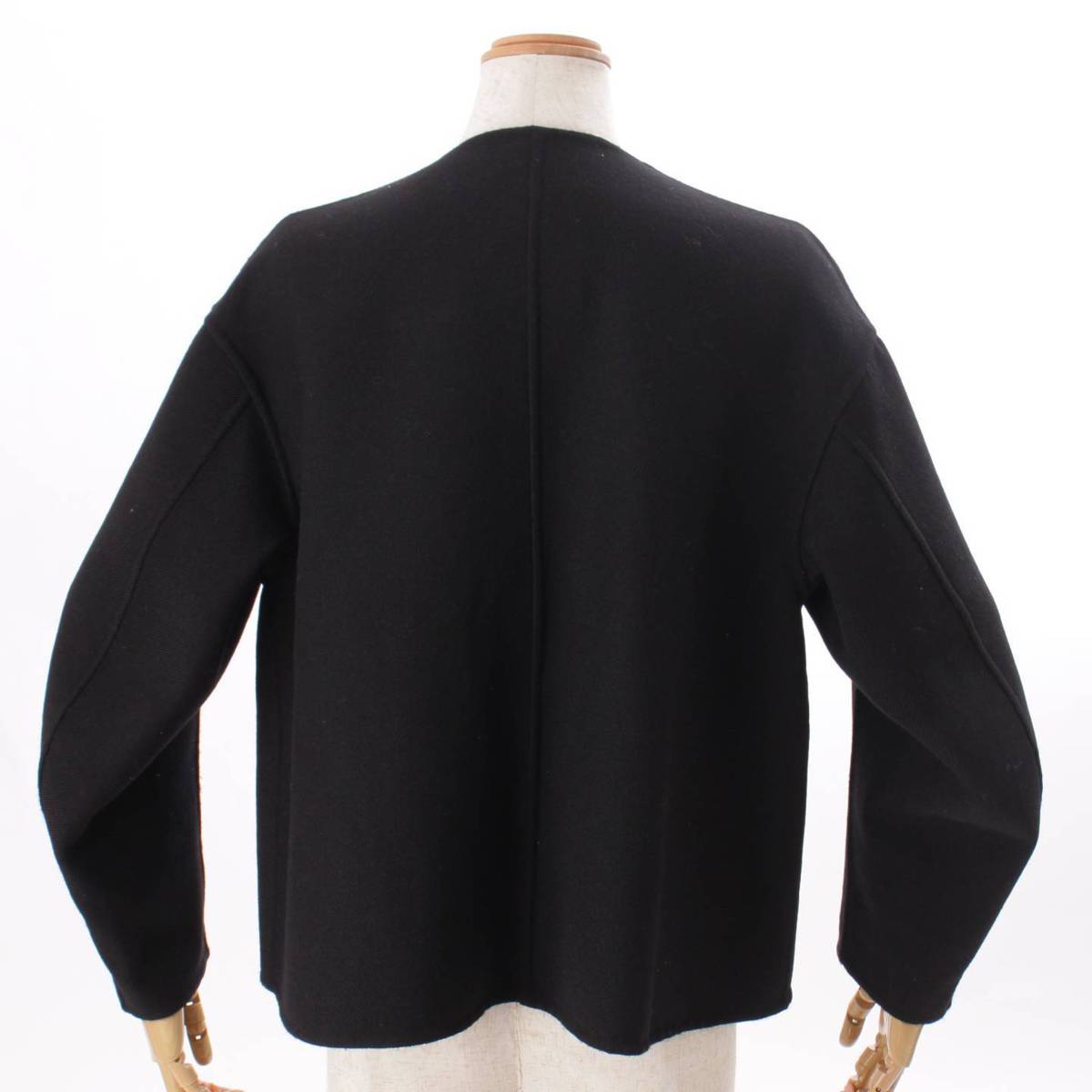 楽天市場】【ドゥロワー】DRAWER ウール×シルク ノーカラー フリル