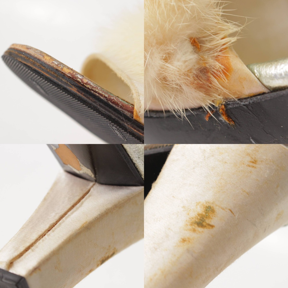 楽天市場】【ディオール】DIOR ミンクファー レザー ヒール サンダル