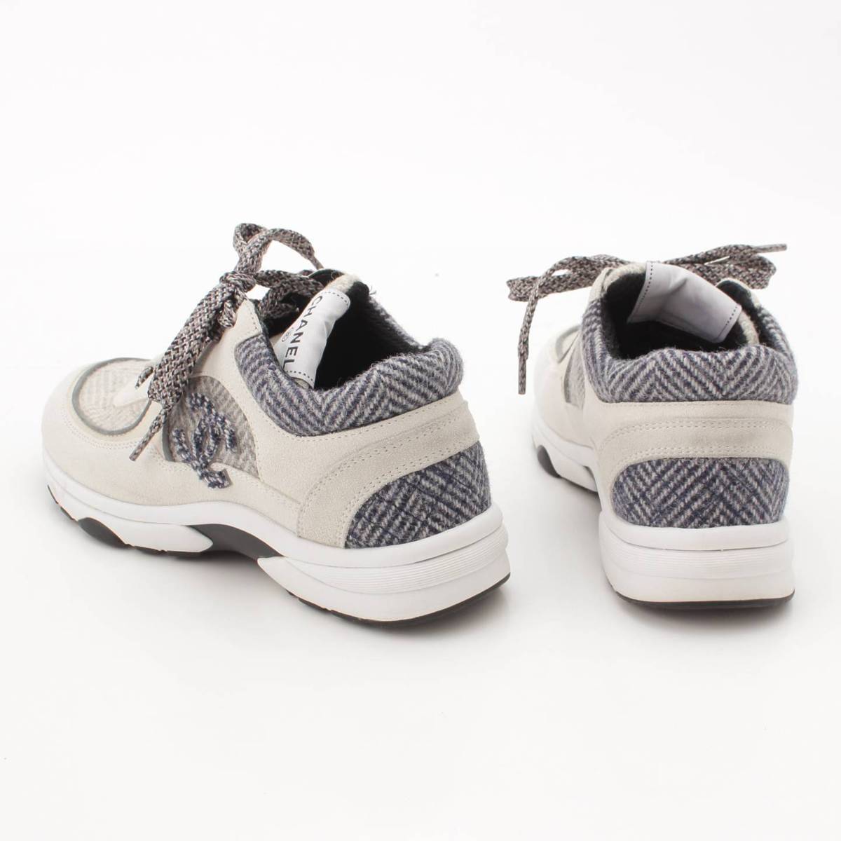 楽天市場】【シャネル】Chanel ニット×スエード ローカット スニーカー