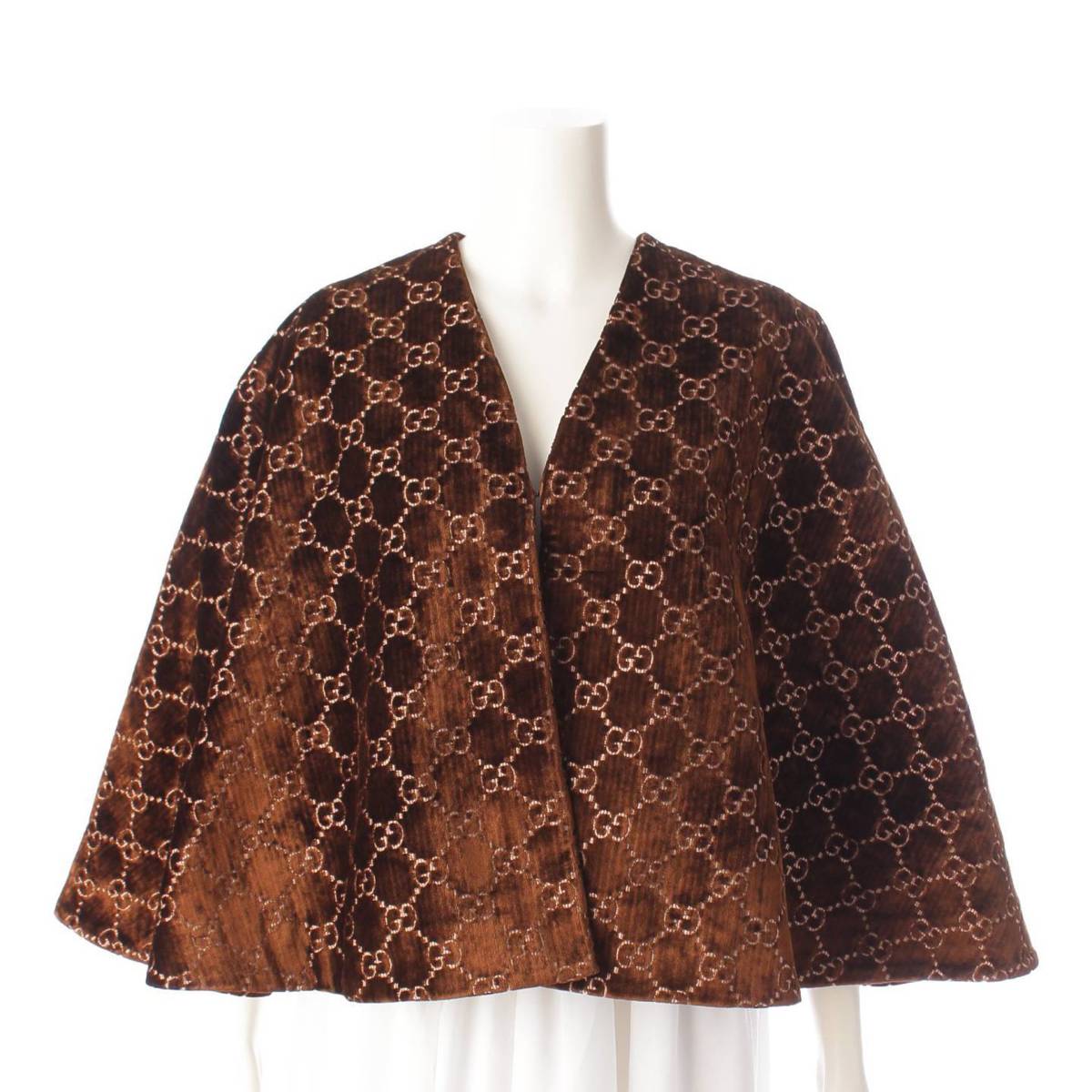 楽天市場】【グッチ】Gucci GG ベルベット ポンチョ ケープ コート