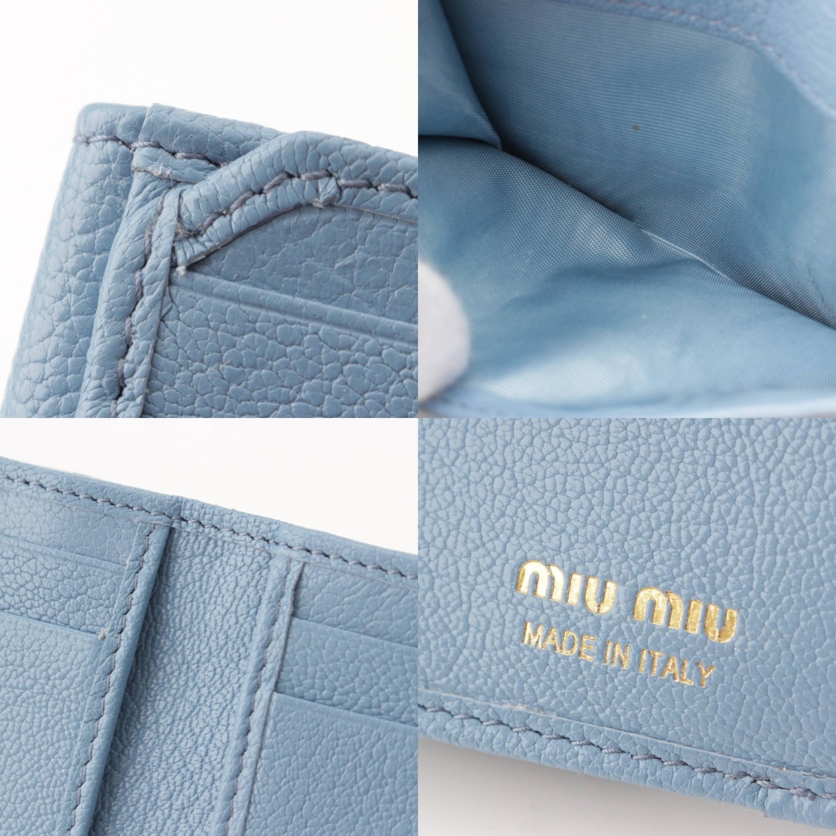 楽天市場】【ミュウミュウ】Miu Miu ロゴ レザー コンパクトウォレット