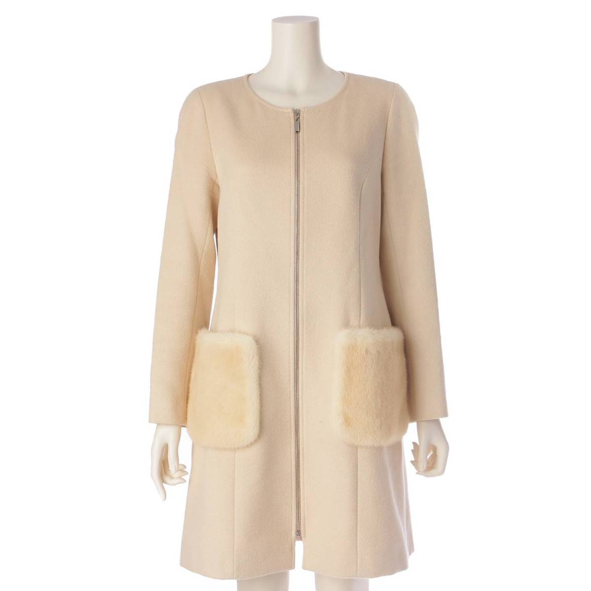 楽天市場】【ルネ】Rene ミンクファーポケット アンゴラ混 ノーカラー