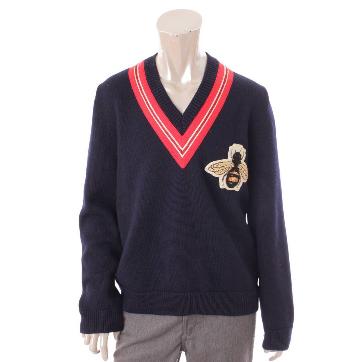 楽天市場】【グッチ】Gucci ビーアップリケ チルデン ニット セーター