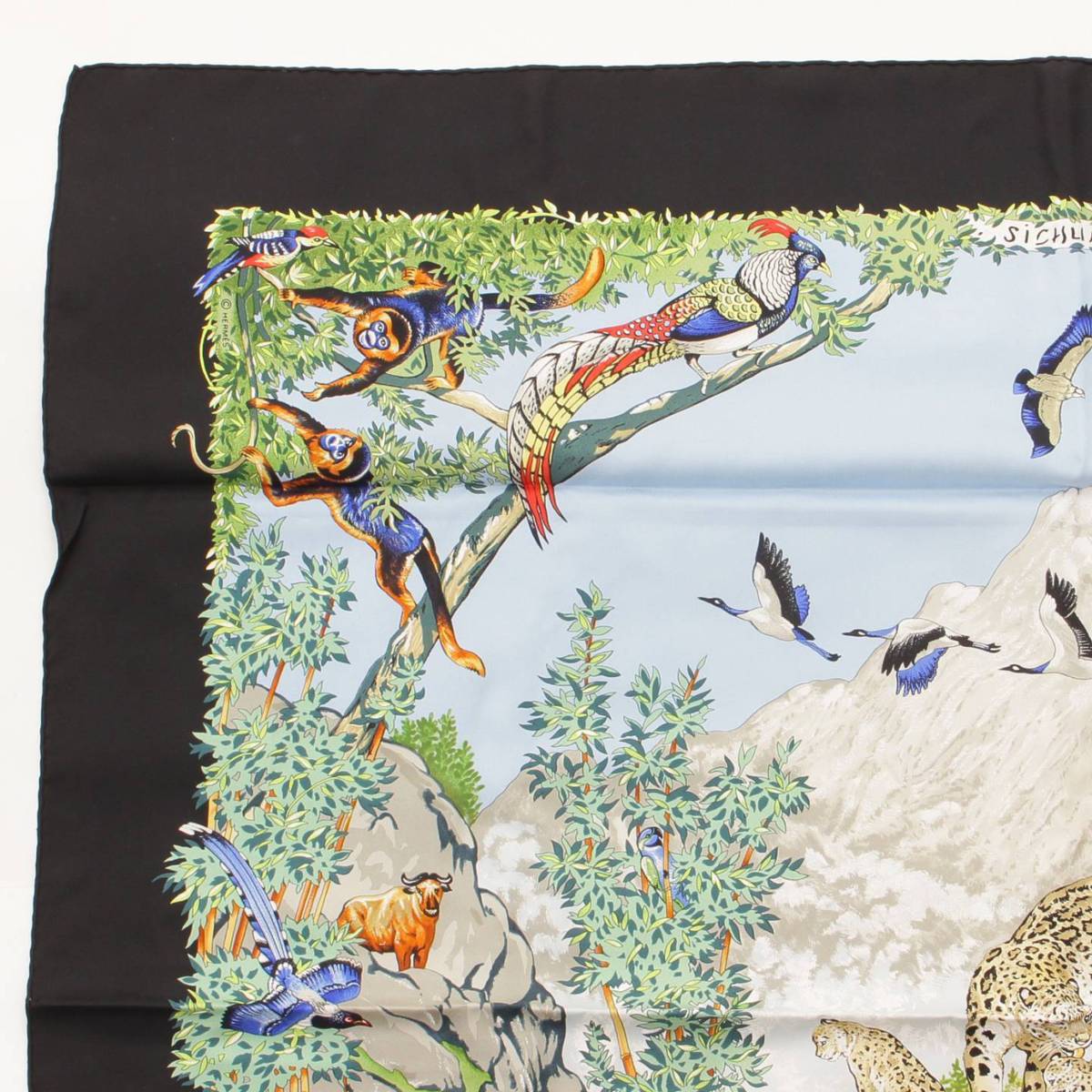 楽天市場】【エルメス】Hermes カレ90 シルクスカーフ SiCHUAN 四川省